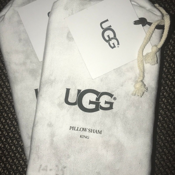 UGG Palisades Snow Off-White King Duvet Shams Set 3 ~New~