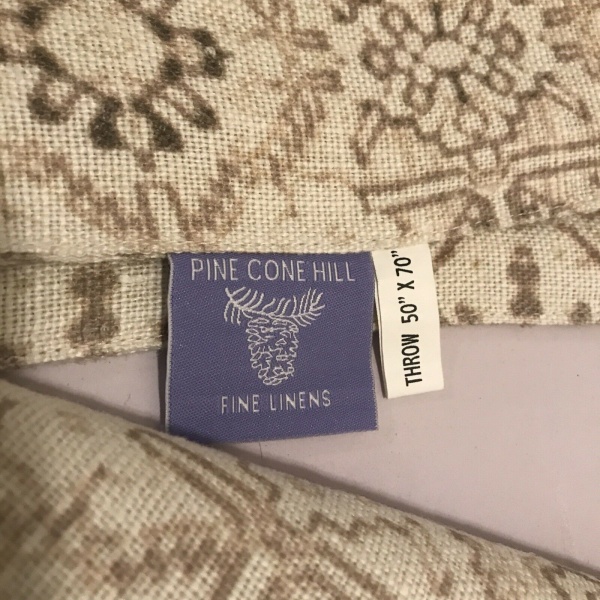 Pine Cone Hill ALANYA Linen Throw 50 x 70” Beige ~New~