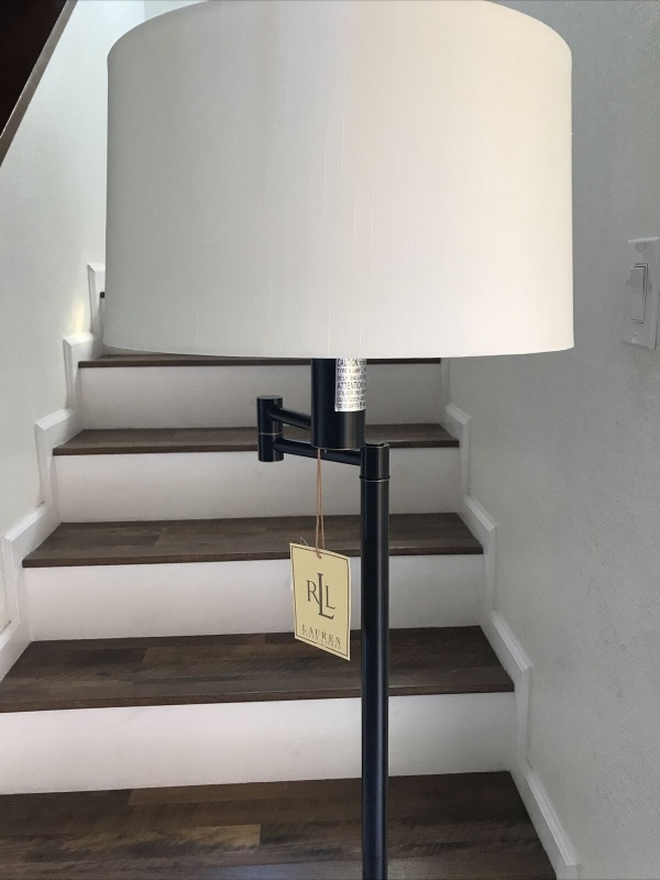 Ralph Lauren Black Oil Floor Lamp approx. 56” Tall ~New ~