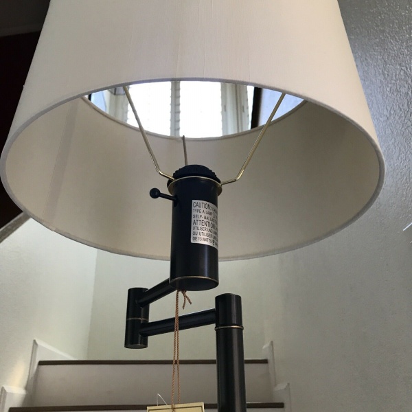 Ralph Lauren Black Oil Floor Lamp approx. 56” Tall ~New ~