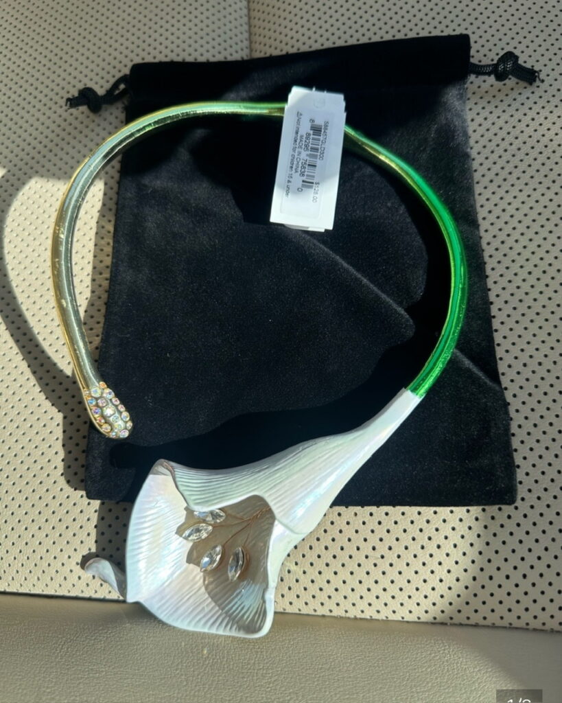 Betsey Johnson Calla Lily Necklace