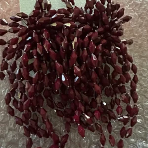 Natasha Couture Maroon Burgundy Beaded Fringe Statement Earrings