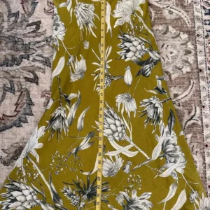 Zara Long Green Exotic Floral Long Skirt Size S Nwt